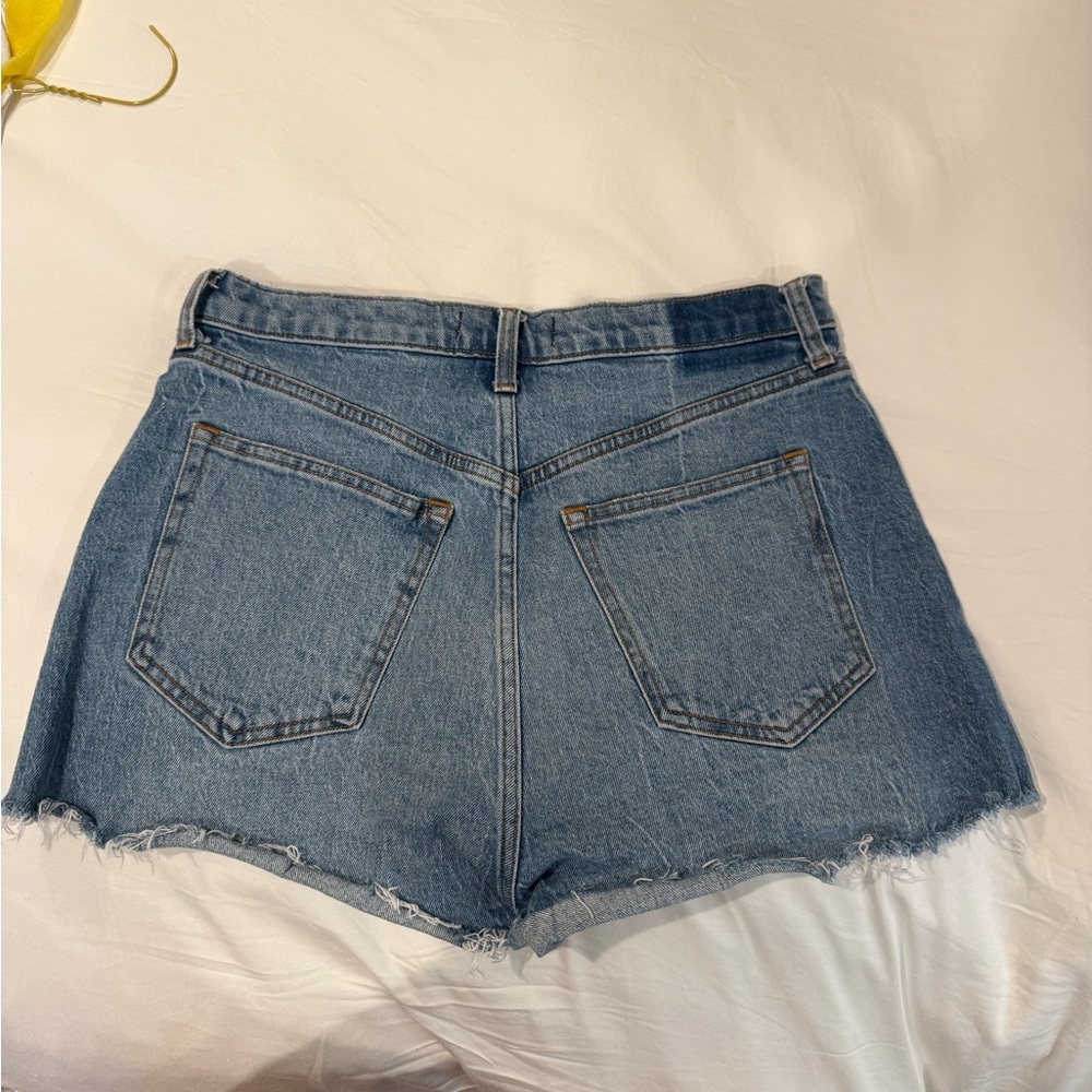Abercrombie Curve Love Denim Blue Women's Shorts - Picture 3 of 3